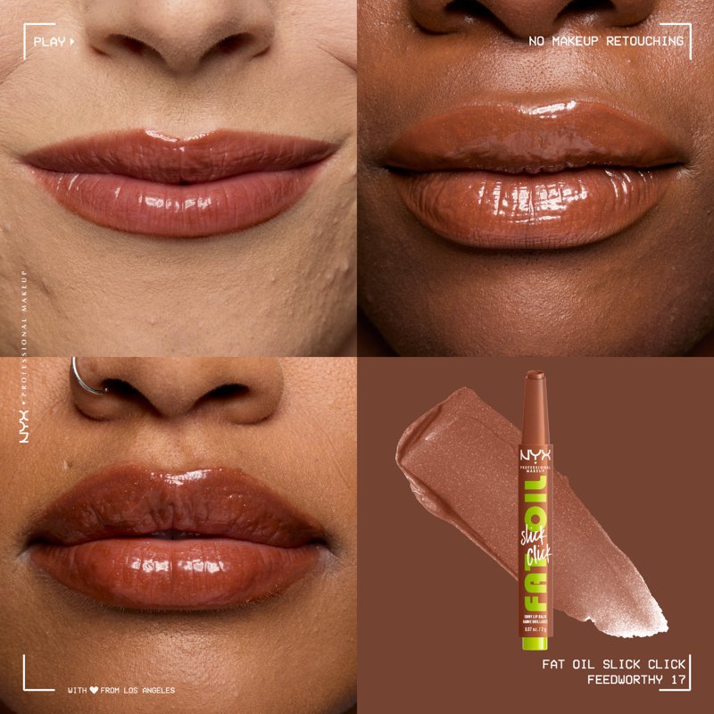 Hydrating Tinted Lip Oil Balm - Vegan Formula with Avocado & Raspberry Oils
