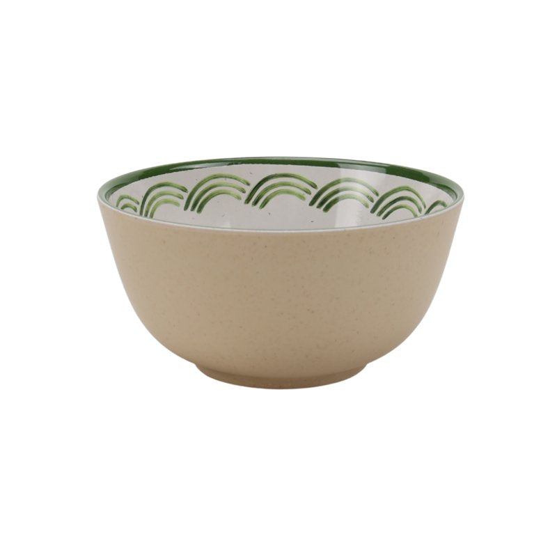 12-Piece Bamboo Melamine Tableware Set - Olive for 4