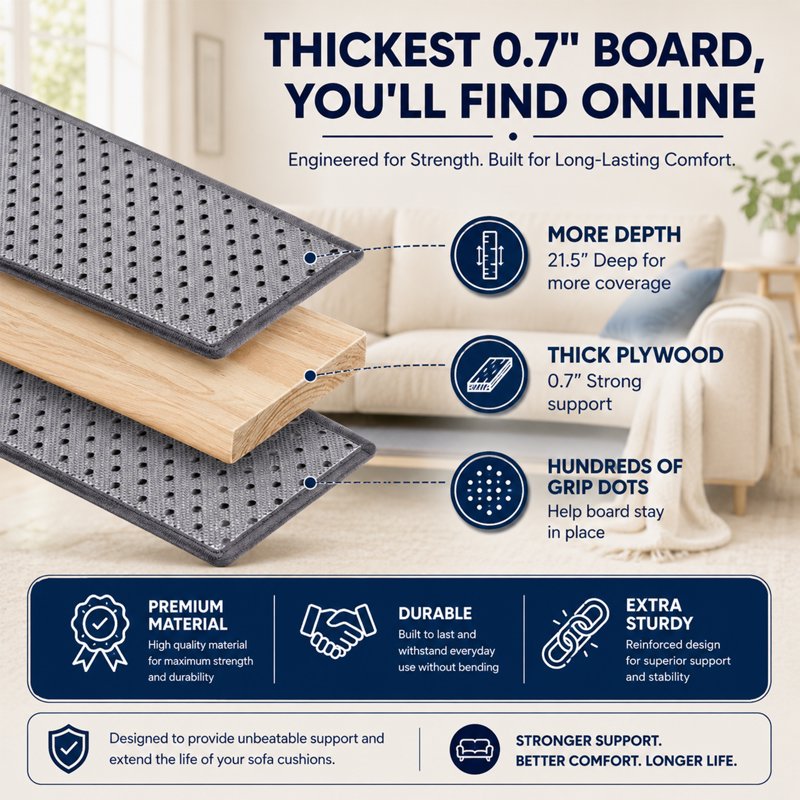 Couch Support Board - Heavy Duty 24" x 48" for Deep Loveseat