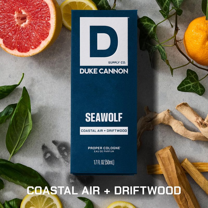 Seawolf Men's Eau de Parfum - Driftwood & Coastal Air Cologne, 1.7 fl oz