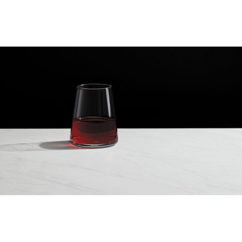 17 oz Clear Flared Stemless Wine Glass Set - 2 Pack