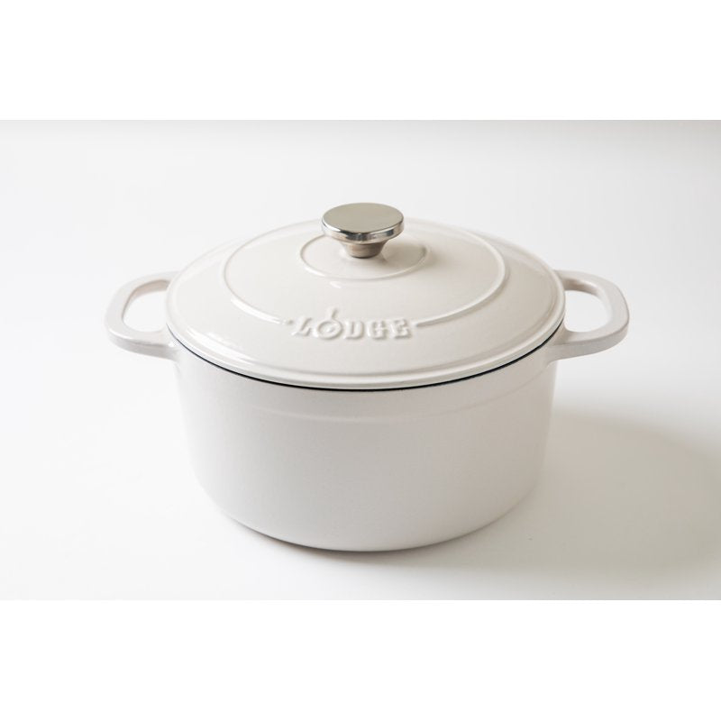 Enameled Cast Iron Dutch Oven - 5.5qt Oyster White