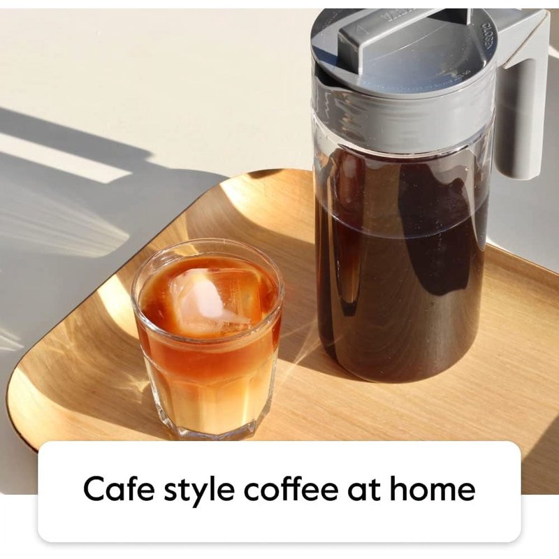 Deluxe Cold Brew Coffee Maker - 1 Quart, Stone Color