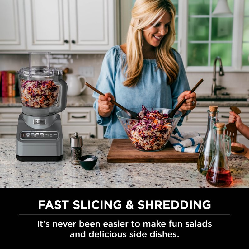 Ninja Professional 9-Cup Food Processor - 1000W, Silver Finish