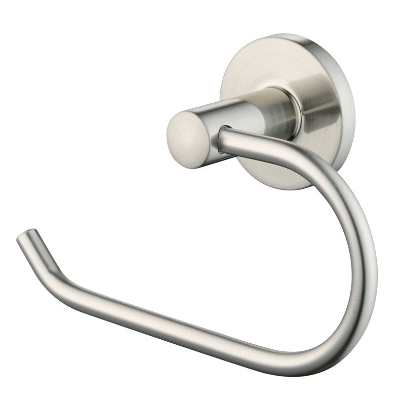 (3 Pack) Mainstays Modern Round Toilet Paper Holder, Satin Nickel - Wall Mount Bathroom Accessory