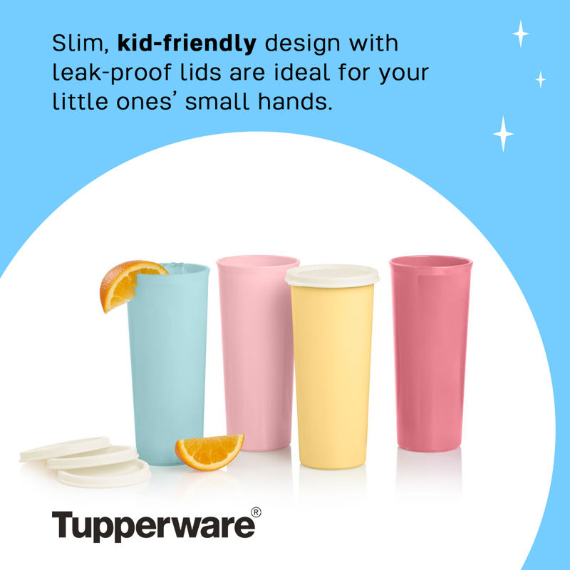 16 oz Plastic Tumbler Set with Lids - 12 Pack, Assorted Colors