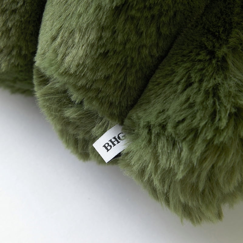 Faux Fur Channel Decorative Throw Pillow - Cypress Tree 22x22 Inches
