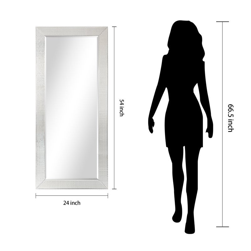Rectangle Wall Mirror 24x54 Inches Beveled Glass Modern Decor - Empire Art