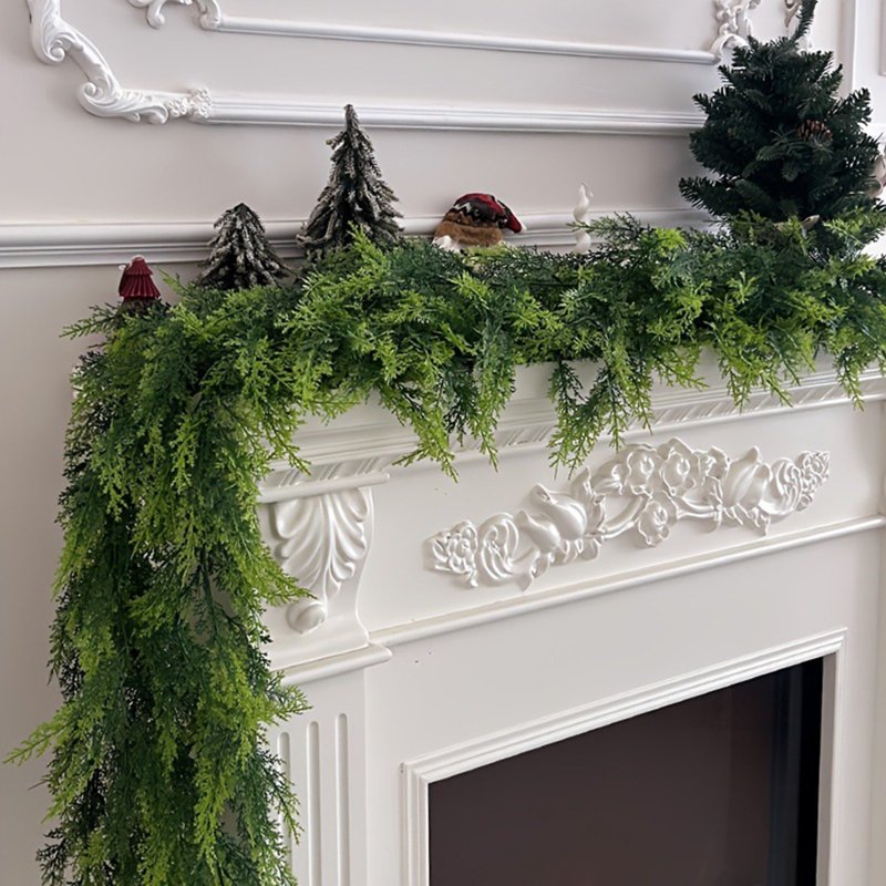 Artificial Pine Branch Garland for Christmas Decoration - 70.9 Inch Greenery Swag - Holiday Indoor Decor - Variation D