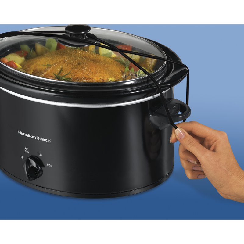5 Qt Slow Cooker with Removable Stoneware Pot - Black