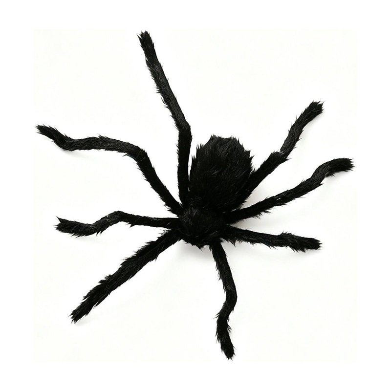 Large Black Fuzzy Sound-Activated Animated Spider - Halloween Indoor & Yard Decor - Variation L