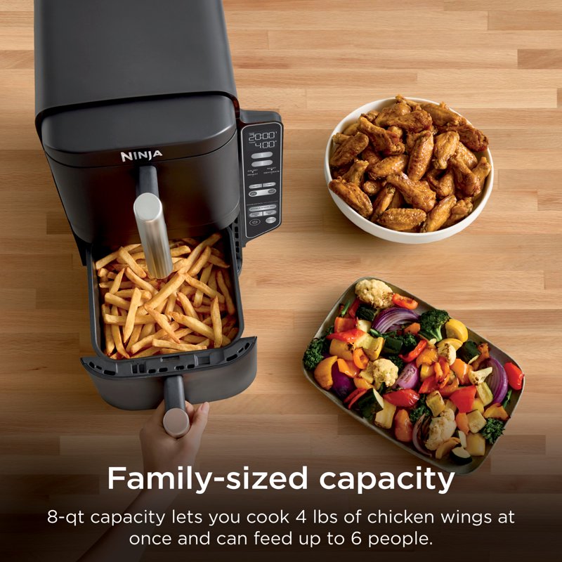 Ninja DoubleStack 8-Qt Air Fryer - 2 Baskets, 4-in-1 Cooking