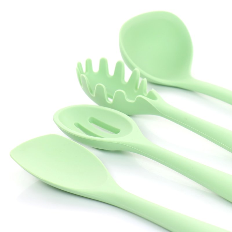 12 Piece Mint Green Silicone Cooking Utensil Set