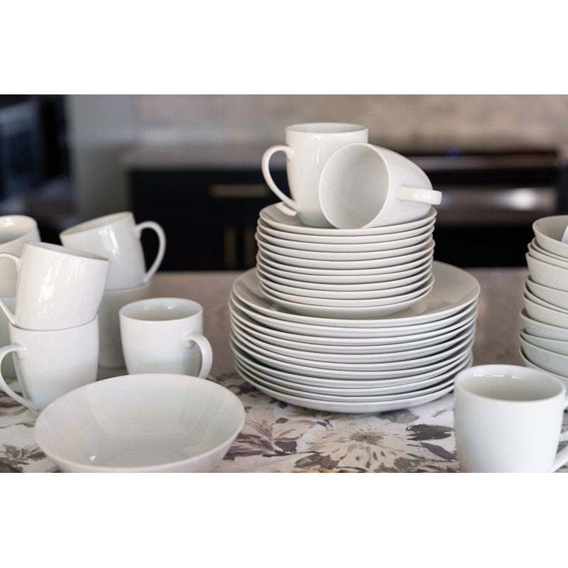 7.25" Ceramic Cereal Bowl Set of 12 - White Coupe