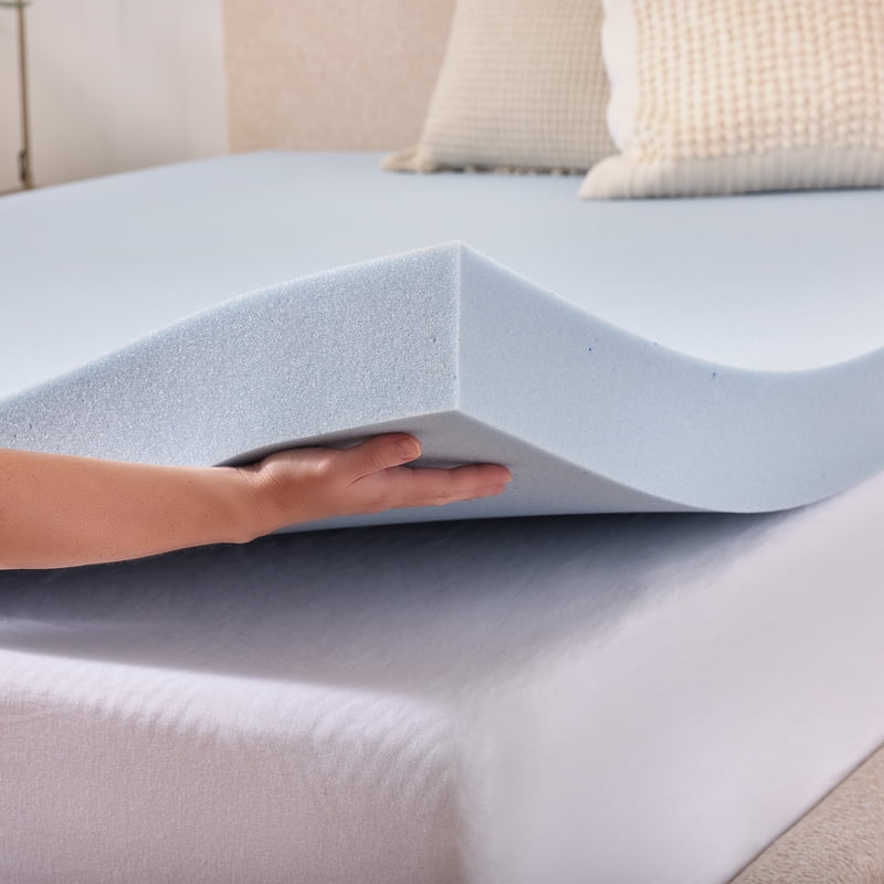 Mainstays 4-Inch Memory Foam Mattress Topper King - Pressure-Relief, Cooling