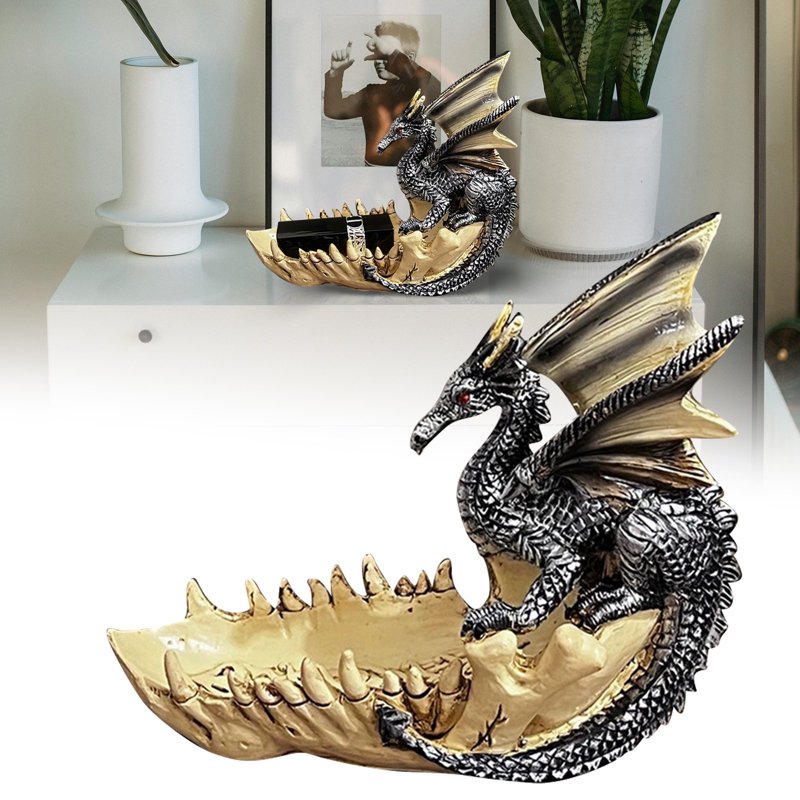 Resin Boat Sculpture with Storage - Minimalist Asian Home Decor - A30 Halloween Indoor Variation
