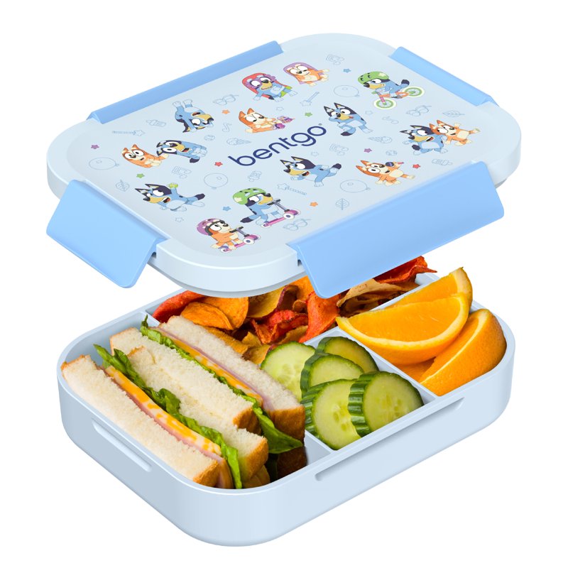 Bluey Lunch Box for Kids - Leakproof with Four Compartments