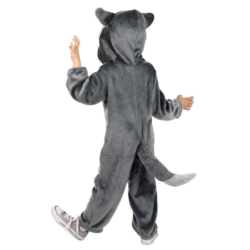Toddler Wolf Costume - Plush Animal Jumpsuit for Kids, Cozy & Durable