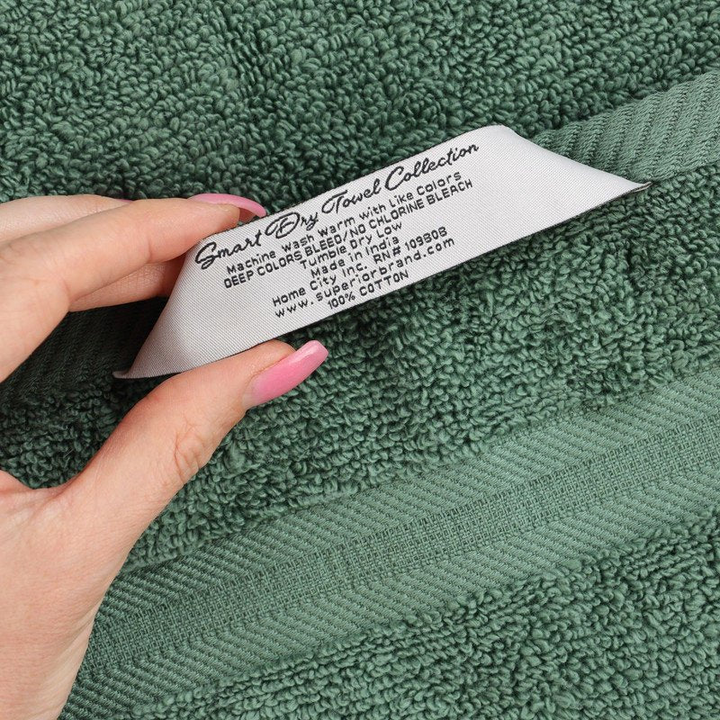 Forest Green 3-Piece Cotton Towel Set - Quick Dry, Soft & Absorbent