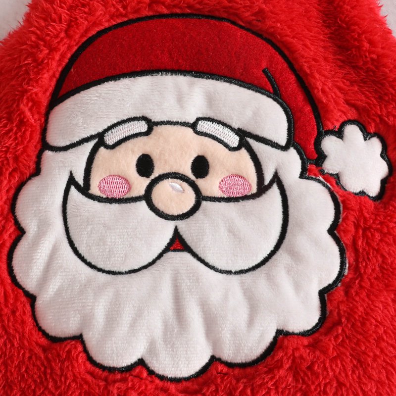 Baby Girl First Christmas Outfit Set - Red 0-3 Months with Ruffle Romper & Suspender Dress