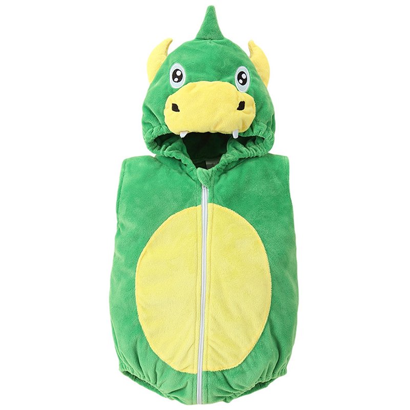 Baby Dinosaur Costume for 0-6 Months - Flannel Hooded Outfit for Halloween & Parties