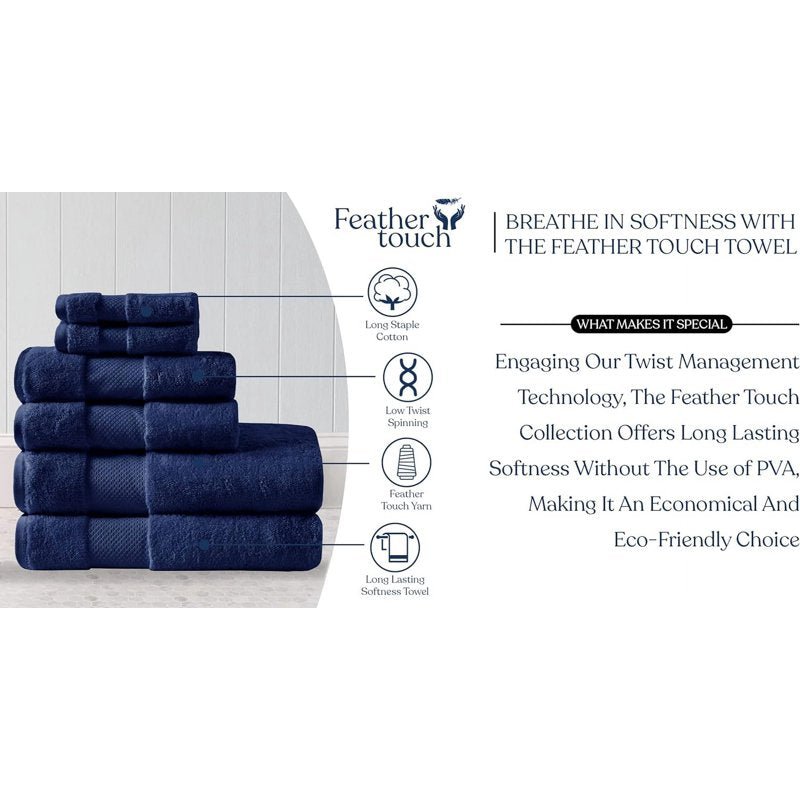 Delara Organic Cotton Towel Set - Ivory, 20-Piece Luxury Plush 650 GSM