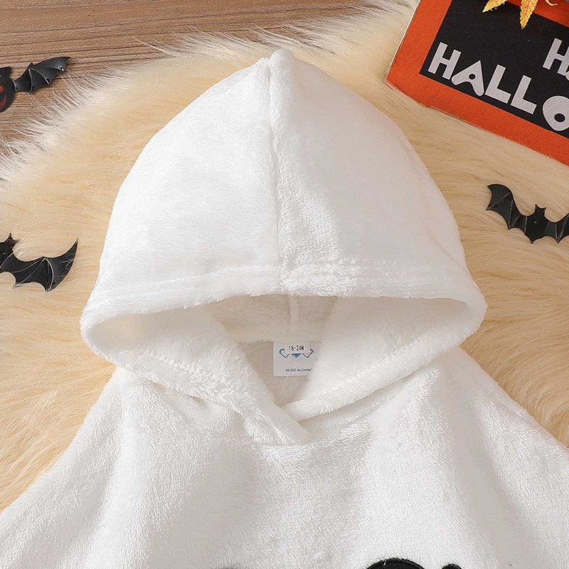 Kids Ghost Costume Cape - Light Gray Unisex Halloween Dress Up for 2-3 Years - Fancy Dress