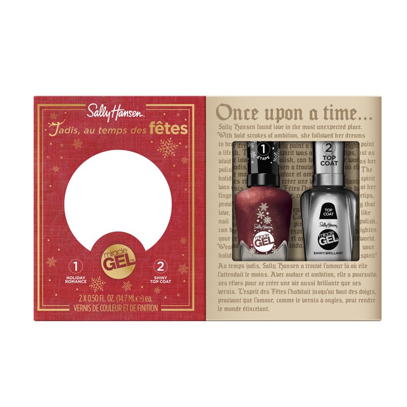 Miracle Gel Holiday Nail Polish Duo Set - Jolly Holly & Shiny Top Coat