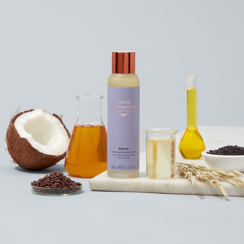 Heat Protection Leave-in Hair Oil with 6 Oils - 3.3 fl oz