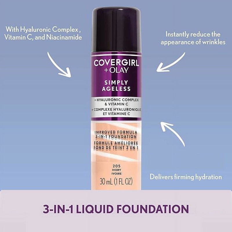 3-in-1 Liquid Foundation, Soft Honey - Hydrating & Anti-Aging