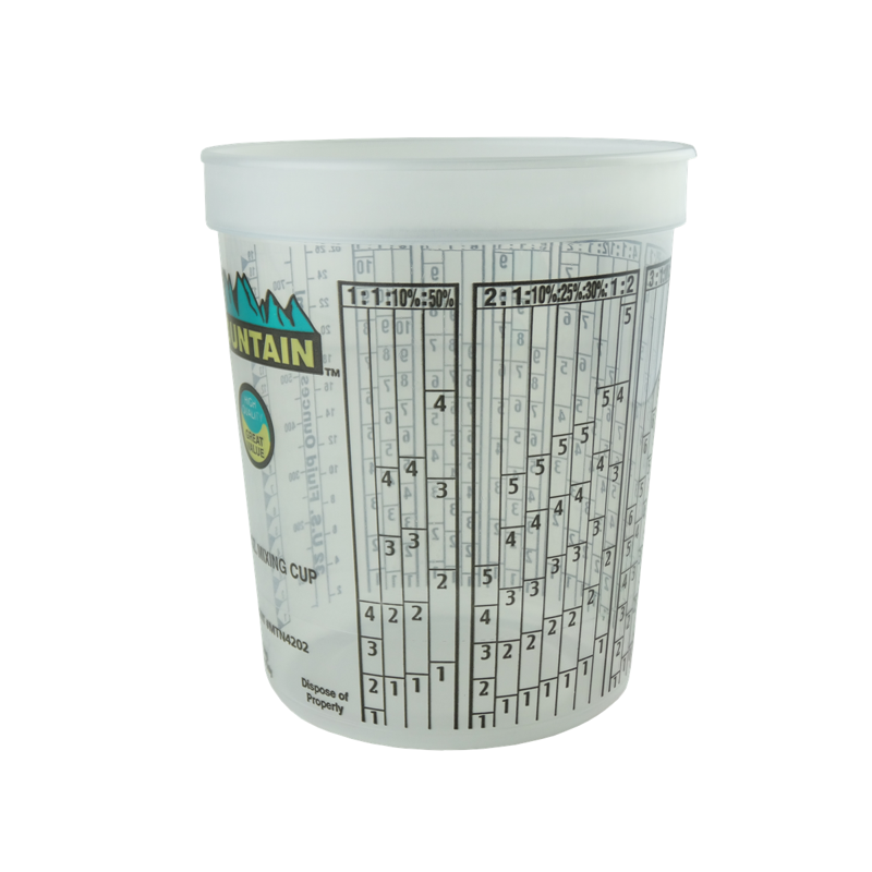 Disposable Quart Mixing Cups - 100 Count, Made in USA