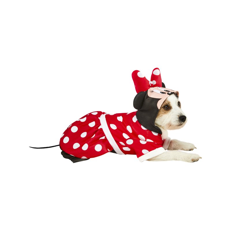 Pet Costume Minnie Mouse Plush Dress with Headpiece for Dogs & Cats