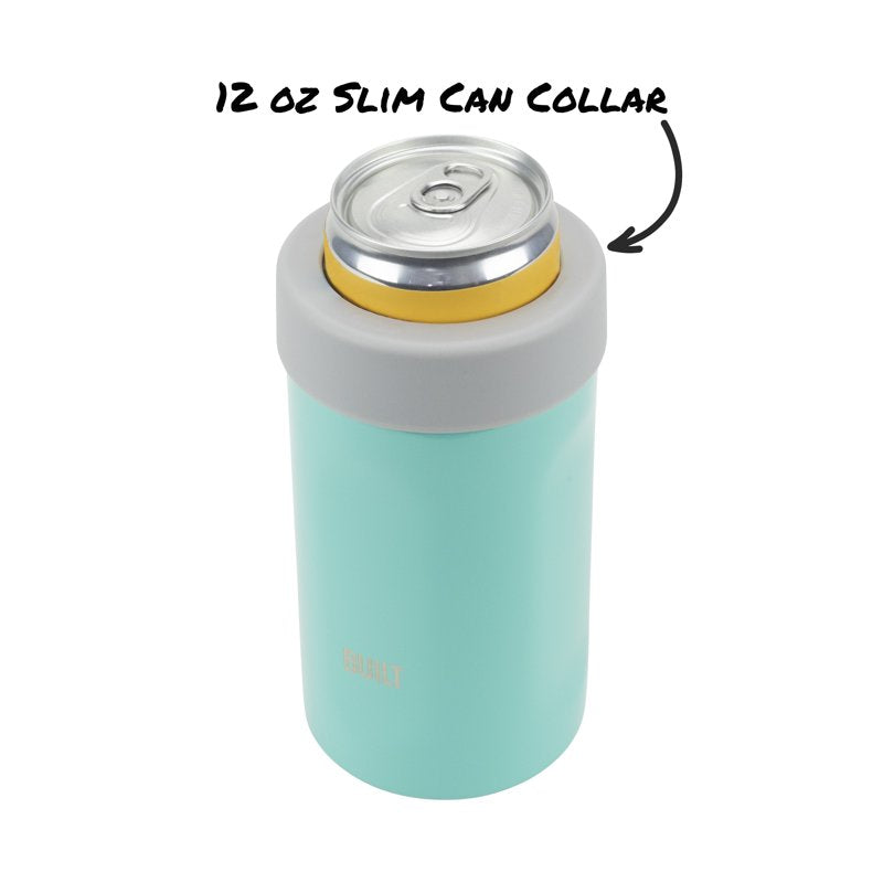 Insulated Stainless Steel Can Cooler & Drink Sleeve Set - Blue/Cockatoo
