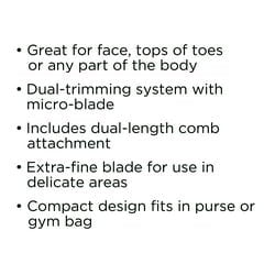 Personal Hair Trimmer with Dual-Length Comb Attachment