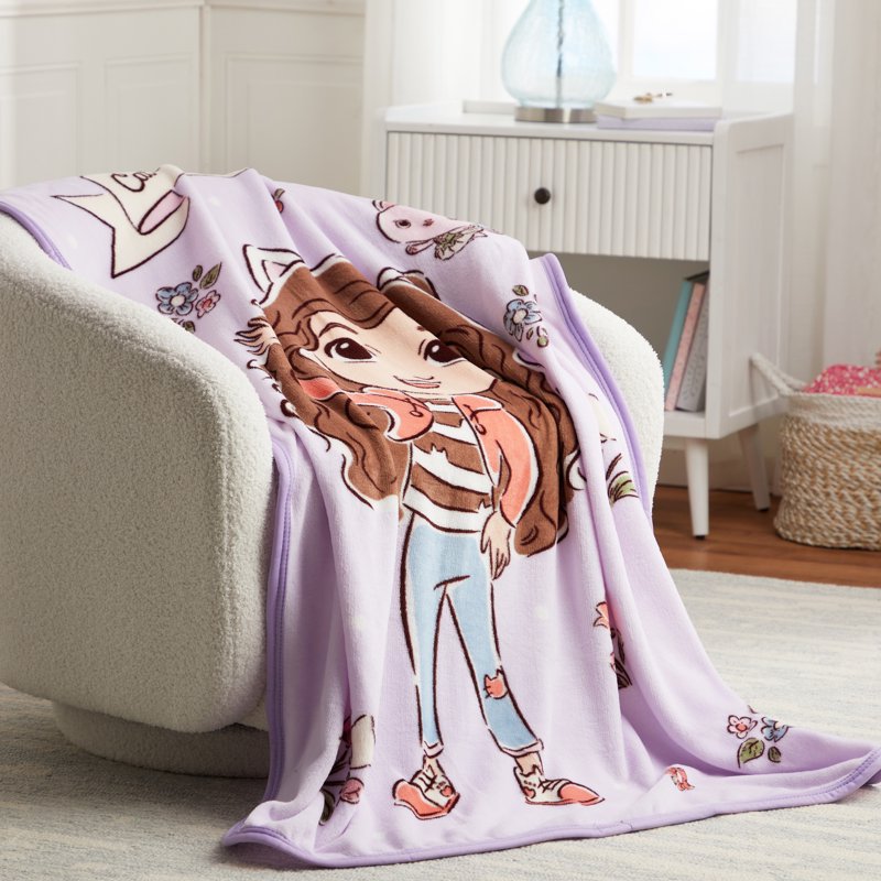Kids Fleece Throw Blanket - Gabby's Dollhouse Cats Design, 46 x 60 Inches