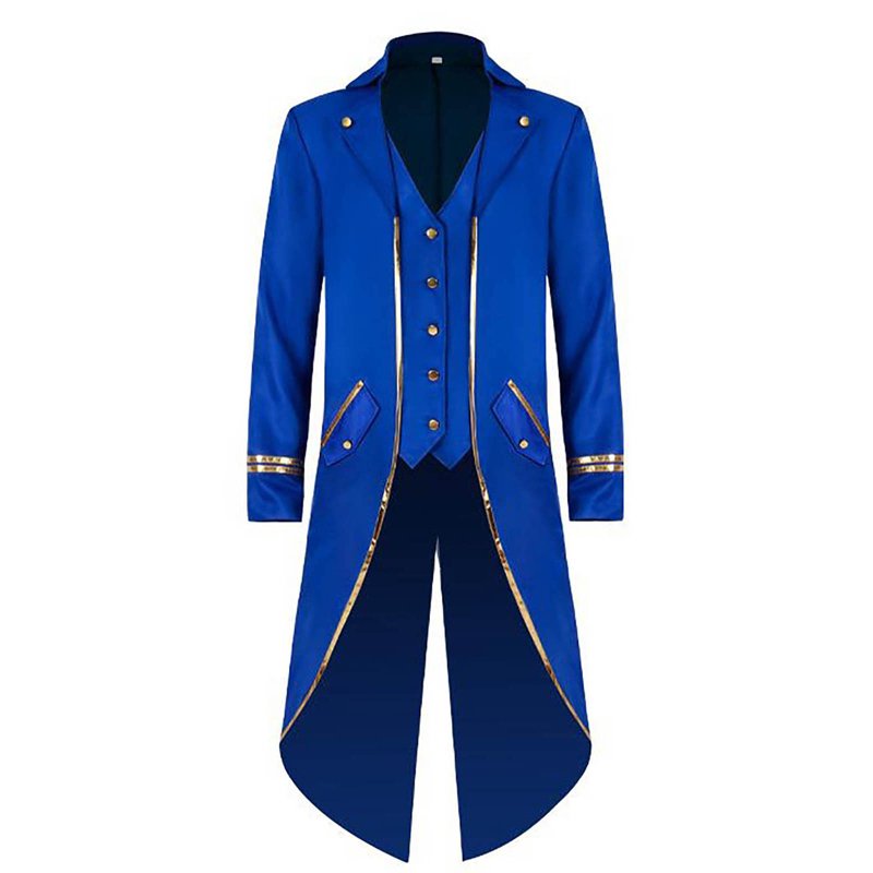 Men's Retro Tuxedo Jacket - Fall Halloween Costume, Blue, M - LYXSSBYX
