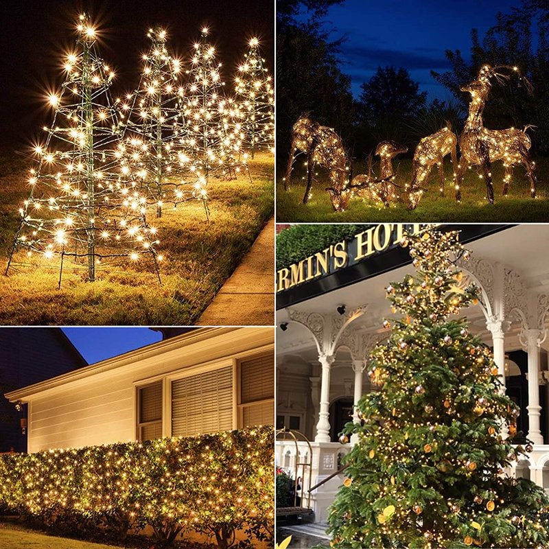 Morttic 2 Pack Warm White String Lights 16.4 Feet 50 LED Waterproof Fairy Lights with 8 Modes