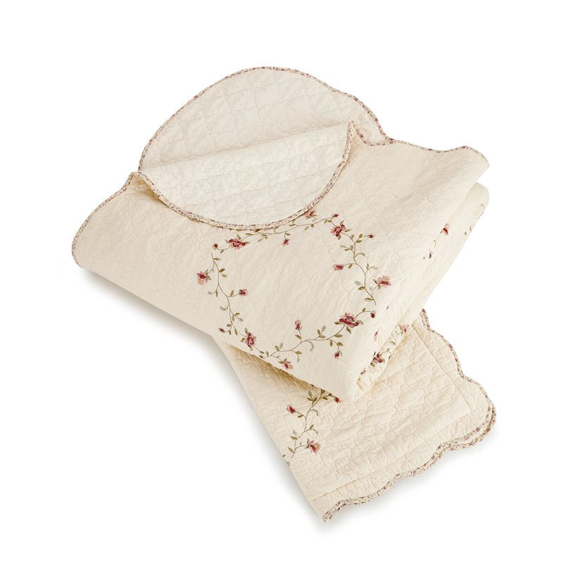Burgundy Cotton Quilt for Full/Queen Bed - Better Homes & Gardens Hannalore