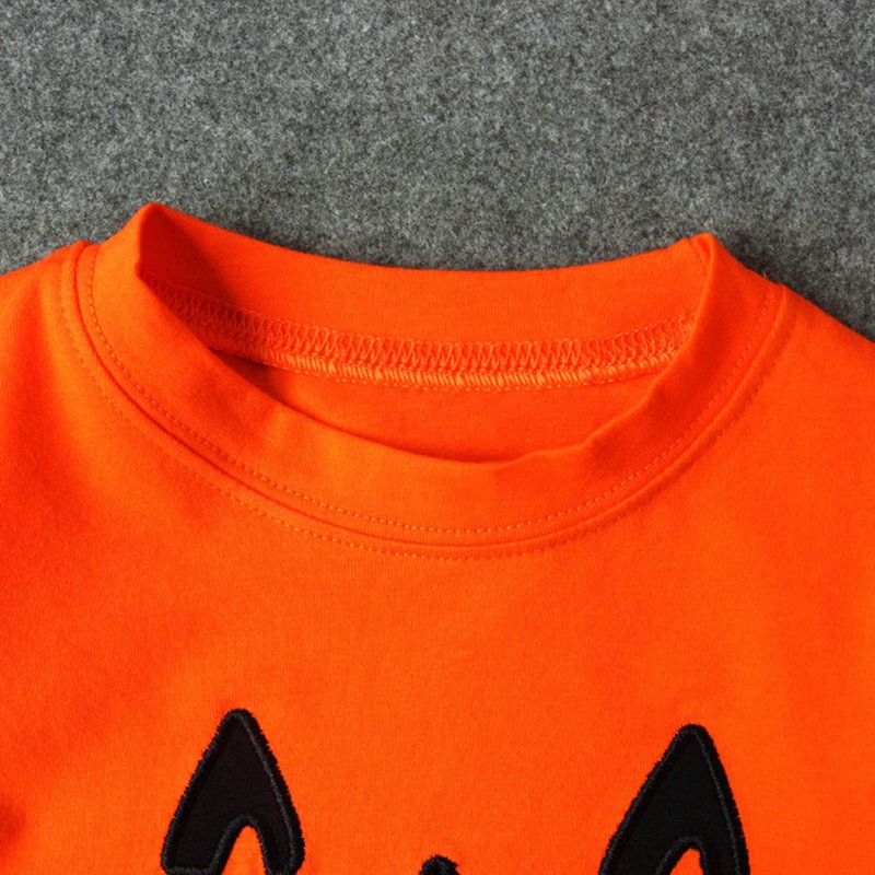 Baby Halloween Romper Jumpsuit - Cotton Long Crawling Suit for 3-6 Months - Orange