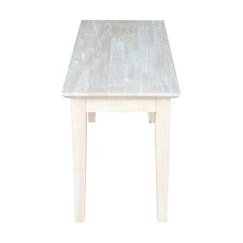 Shaker Style Bench - Unfinished Solid Parawood 39"