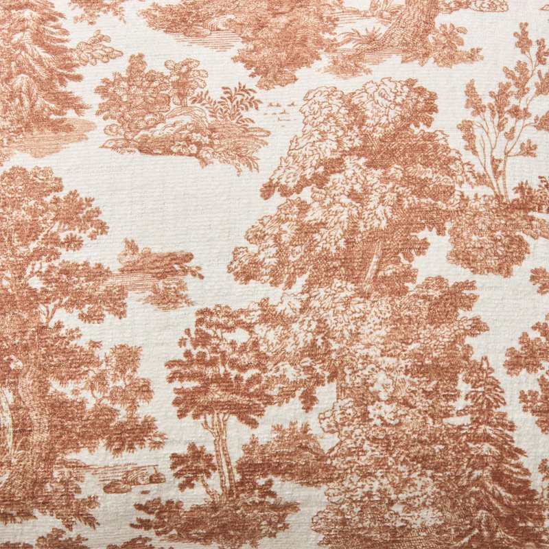 Texas House Halloween Forest Toile Rust Oblong Decorative Pillow 14x20