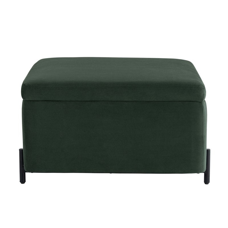 Large Storage Ottoman - Reversible Velvet Coffee Table & Seat