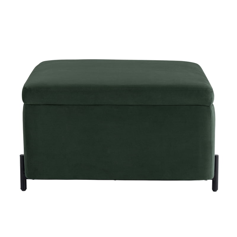 Large Storage Ottoman - Reversible Velvet Coffee Table & Seat