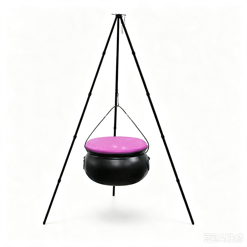 Pink Halloween Cauldron with Tripod & Timer Lights - Outdoor Yard Decor, 30.4" x 7.8" - Pink Variation
