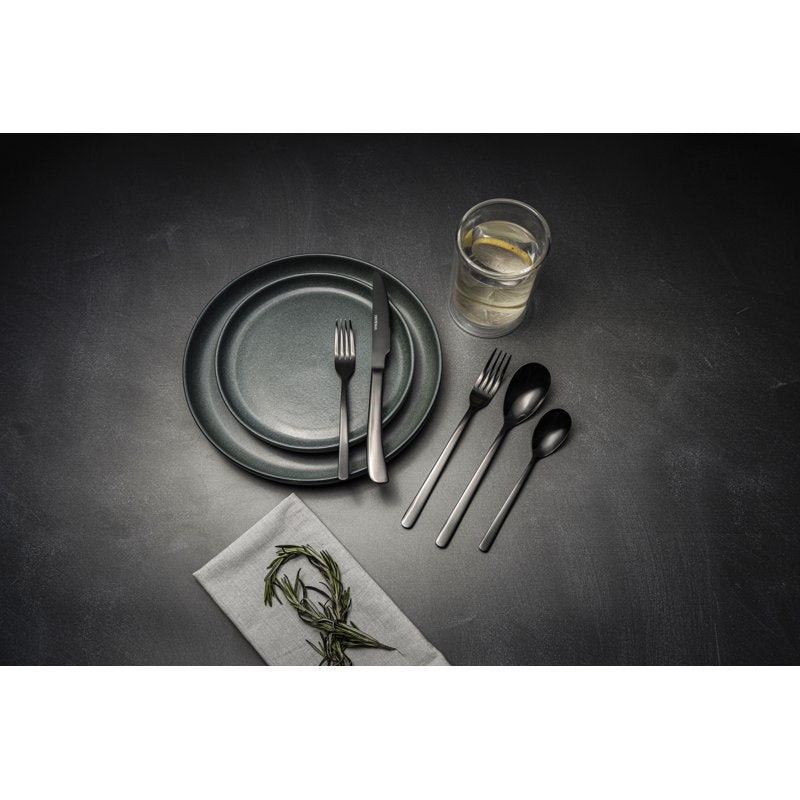 40-Piece Black Stainless Steel Flatware Set - Service for 8