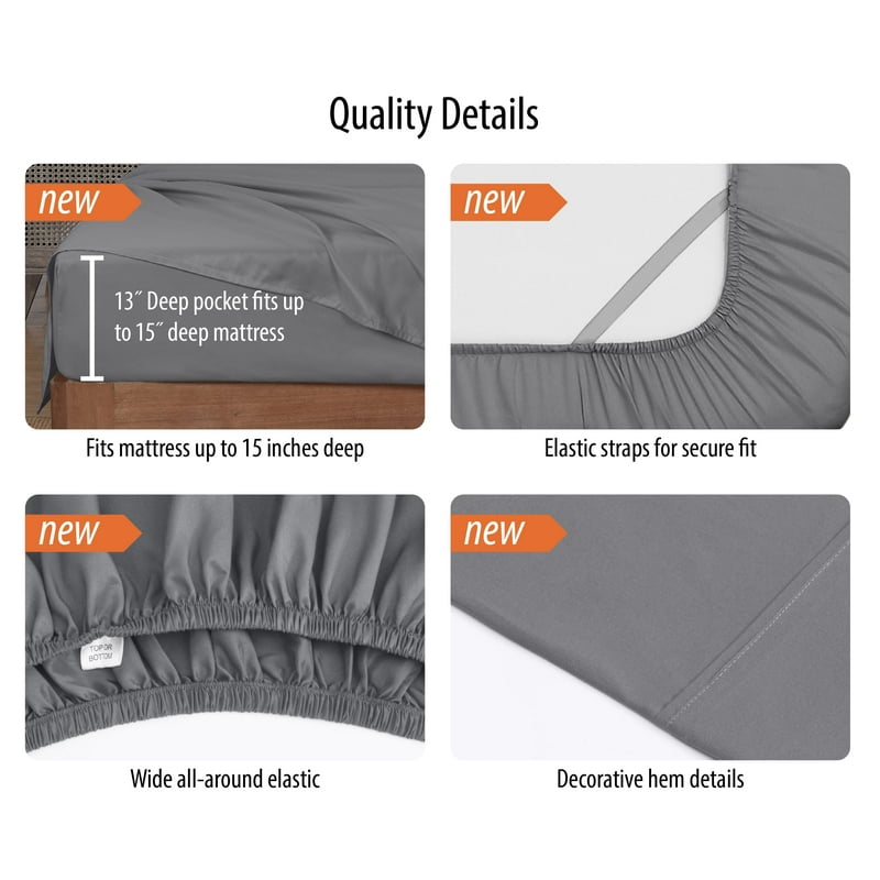 Mainstays Twin XL Microfiber Bed Sheet Set - Light Blue Leaves, 3 Piece