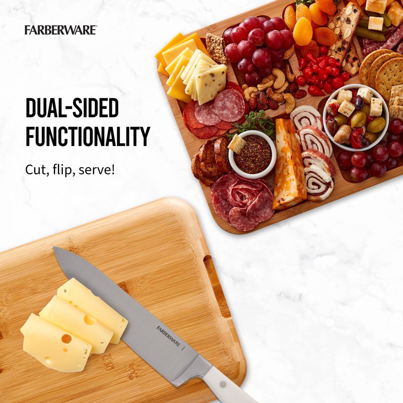 Bamboo Charcuterie Board with 6 Compartments - 11x14