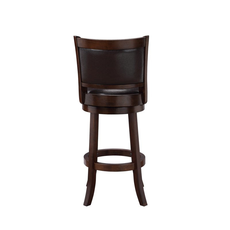 Augusta Swivel Bar Stool - Cappuccino & Dark Brown