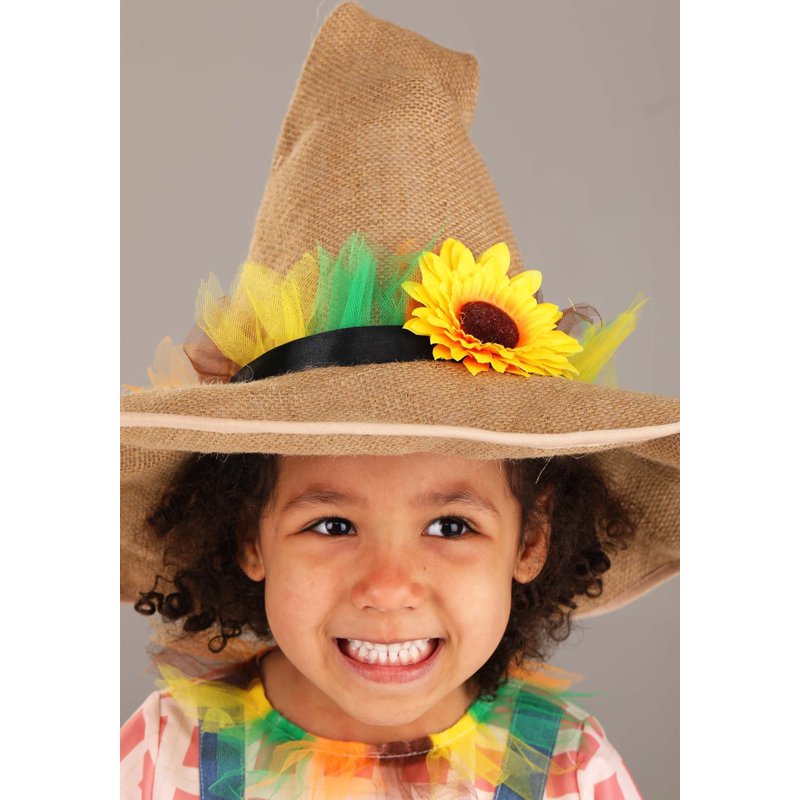 Toddler Scarecrow Costume 2T - Harvest Themed Dress with Hat