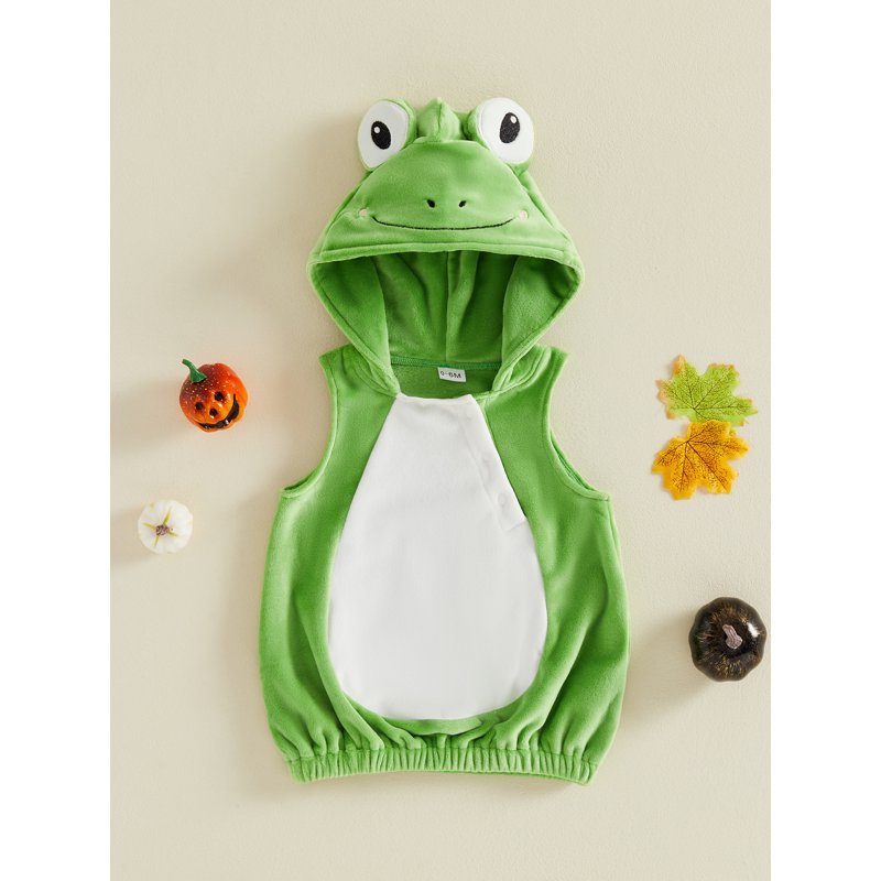 Toddler Baby Frog Costume - Green Frog Sleeveless Animal Cosplay Outfit 18-24 Months
